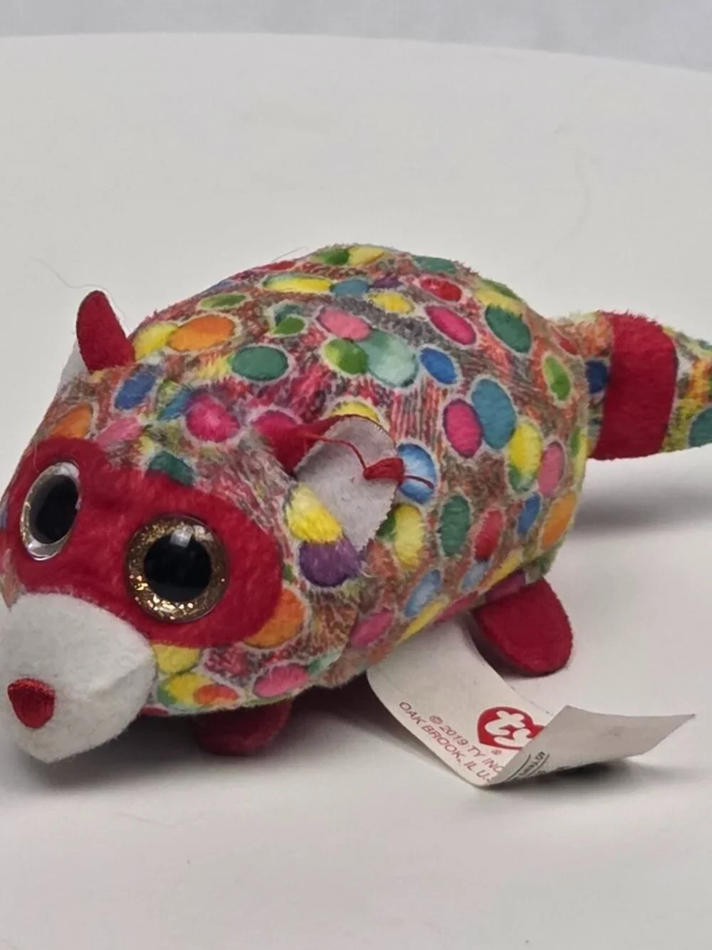 mcdonalds Teeny TY beanie boos rugger the raccoon plush red doll Happy meal Toy